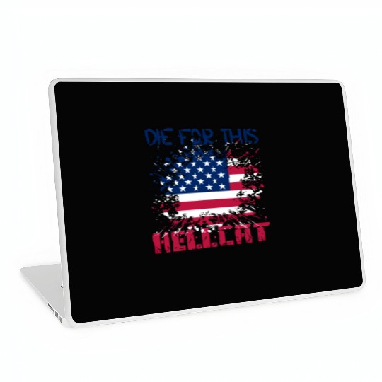Die For This Hellcat- Vintage US Flag Laptop Skins