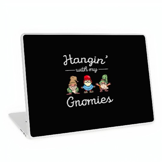 Funny Gardening Gnomes Men Women Gnome Laptop Skins