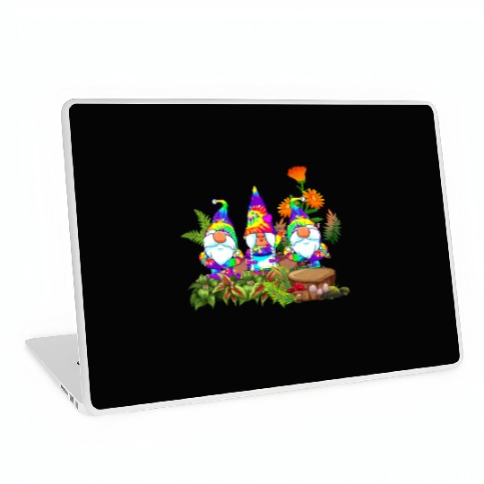Hippie Gnomes Gardening Gnome Lover Laptop Skins