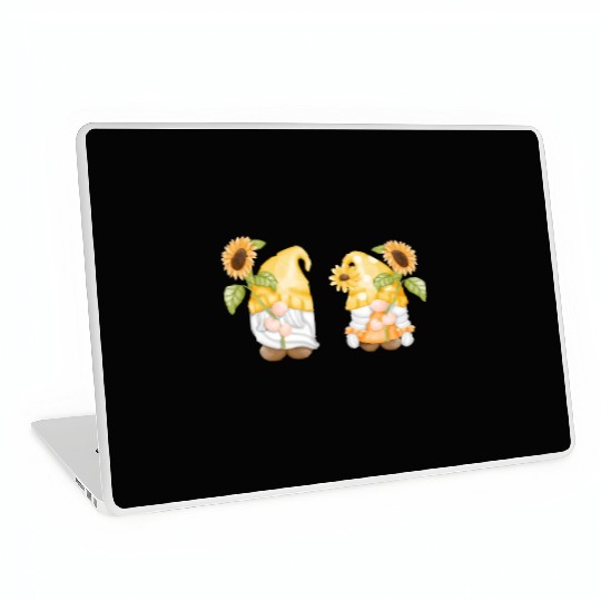 Sunflower Gnomes Gardening Gnome Laptop Skins