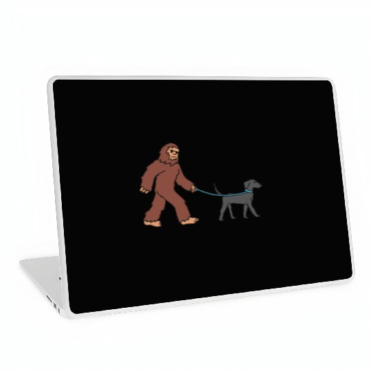 Bigfoot Sasquatch Walking Great Dane Laptop Skins