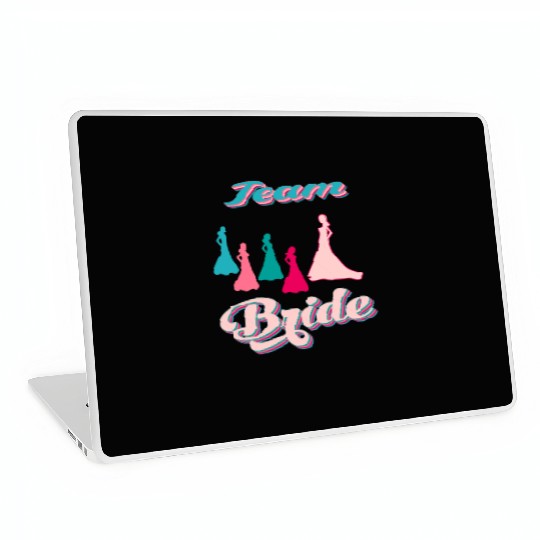 team bride silhouettes bachelorette party Laptop Skins