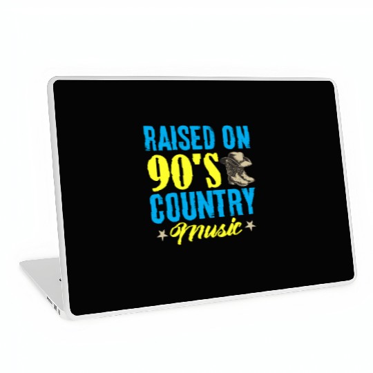 Raised On 90's Country Music Cowboy Cowgirl Laptop Skins
