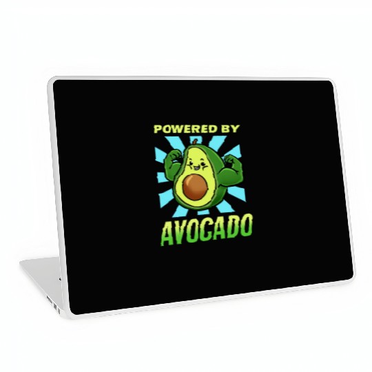 Powered By Avocado For Avocado Lover Laptop Skins