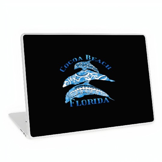 Cocoa Beach Florida Vacation Tribal Dolphins Laptop Skins