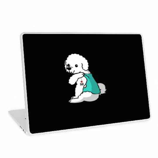 I Love Dad Bichon Frise Laptop Skins