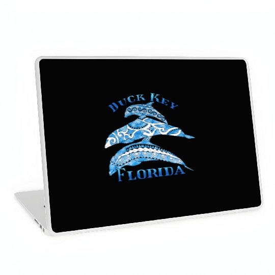 Duck Key Florida Vacation Tribal Dolphins Laptop Skins