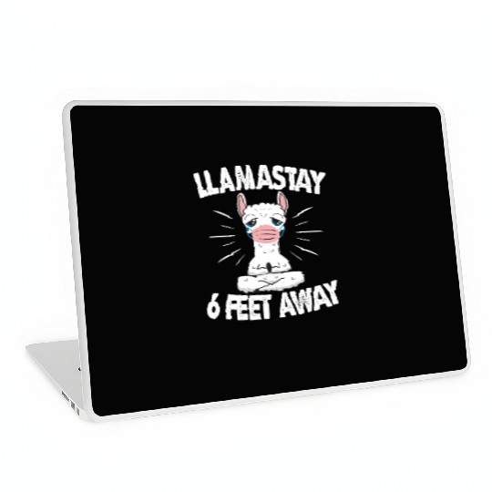 Llamastay 6 Feet Away Cute Llama Social Distancing Laptop Skins