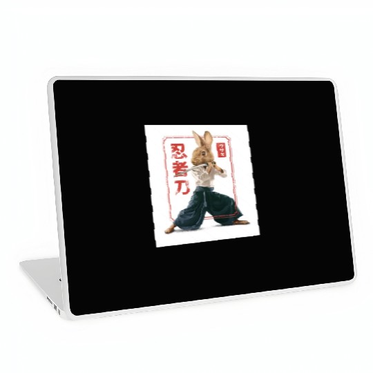 Rabbit with katana Rabbit with katana gift inspira Laptop Skins