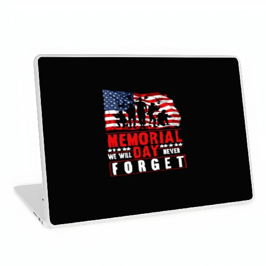 Memorial Day American Flag Soldiers Patriotic US Laptop Skins