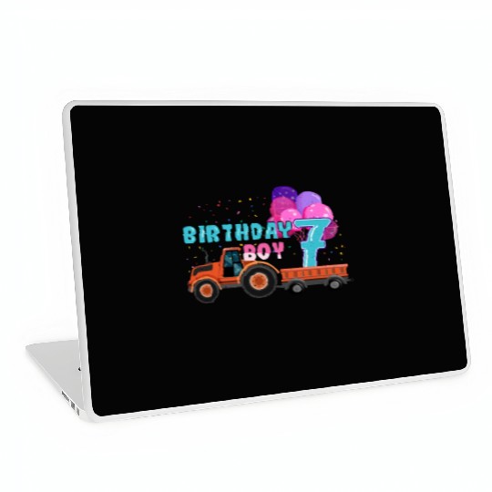 Birth Born Age 7 Year Old Boy Ranch Farm Tractor Laptop Skins