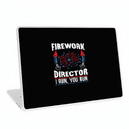 American 4th Of July Firework Director I Run Laptop Skins