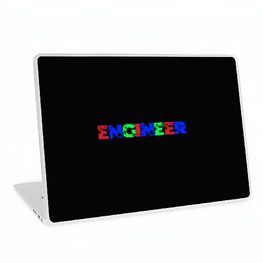 Engineer Christmas Snowflake Typography Laptop Skins