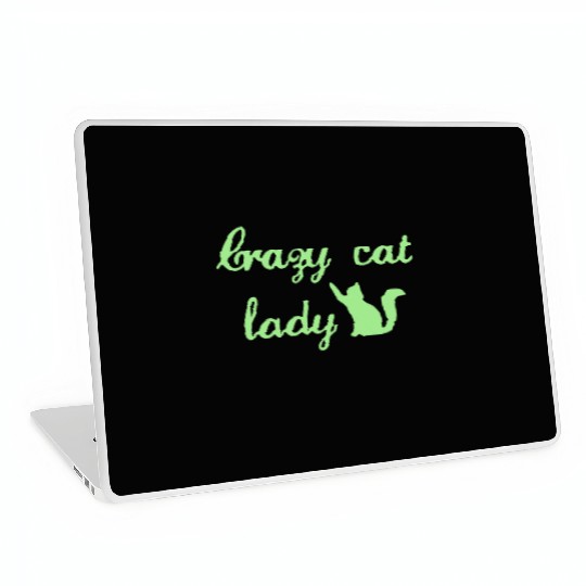 Crazy Cats LOVER Lady Laptop Skins