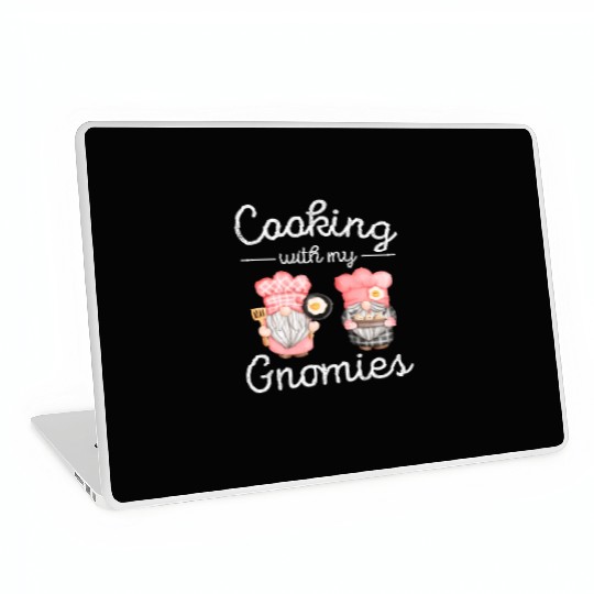 Cooking Gnomes Women Chef Gnome Lover Laptop Skins