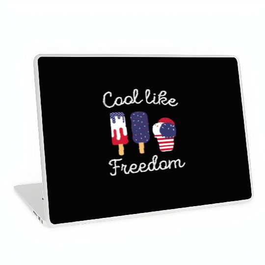 Ice Cream Freedom Popsicles US Flag Laptop Skins