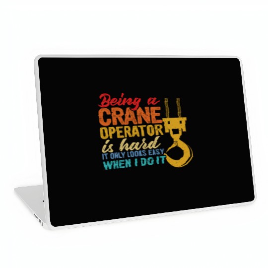 Crane Operator Driver Accessories Laptop Skins