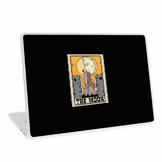 The Moon Tarot Card Shaman Fortune Telling Laptop Skins