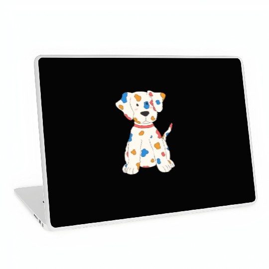 Cute and Colorful Dalmatian Dog Baby Laptop Skins