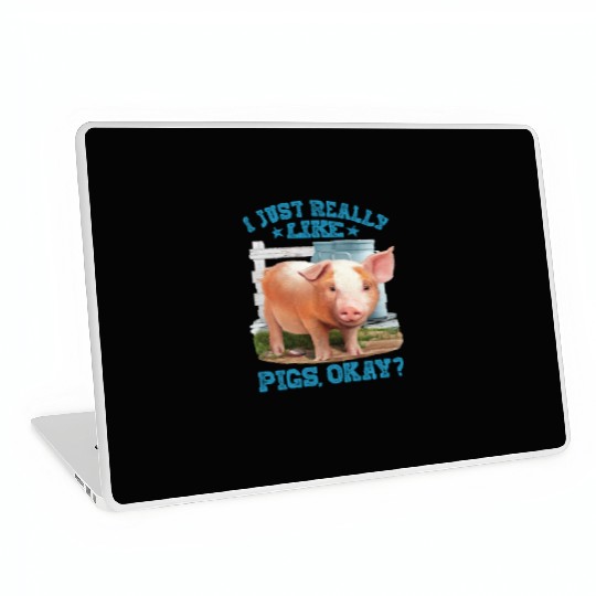 Cute Young Pig Farm Motive Laptop Skins