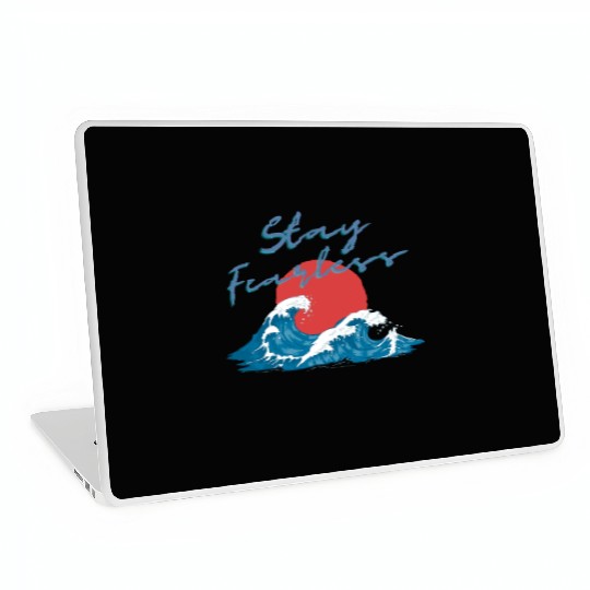 Stay Fearless - Japan Wave Design - Raging Wave Laptop Skins