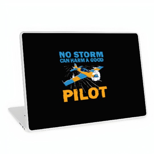 Pilot no storm can harm airplane aviation aircraft Laptop Skins