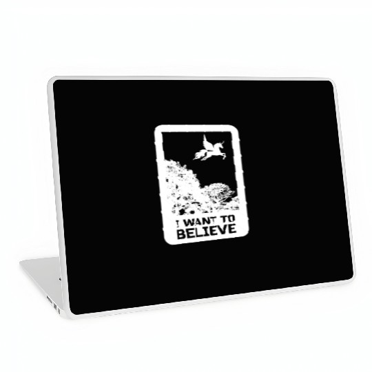 Unicorn "I Want To Believe" UAP Outfit Alien Ufo Laptop Skins