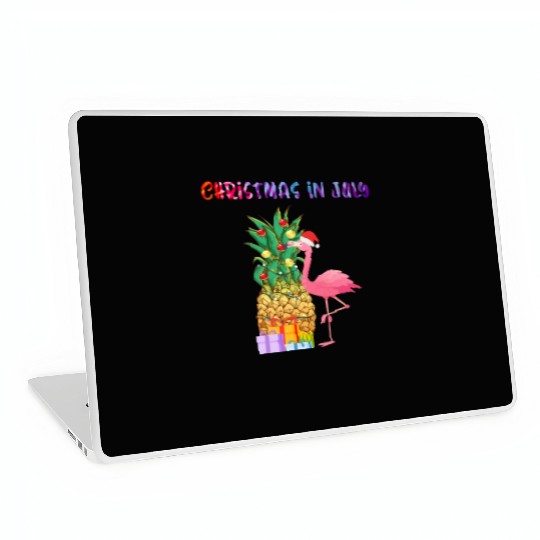 Christmas In July Pineapple Xmas Tree Lights Laptop Skins