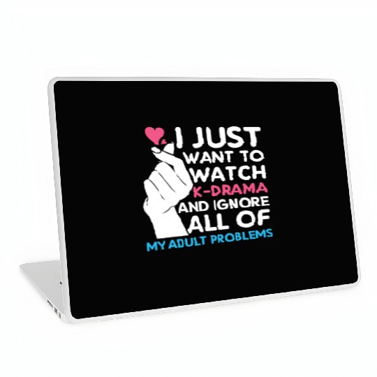 wath k-drama, k pop music, kdrama Laptop Skins