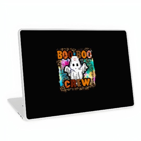 Halloween Boo Boo Crew Tie Dye Laptop Skins