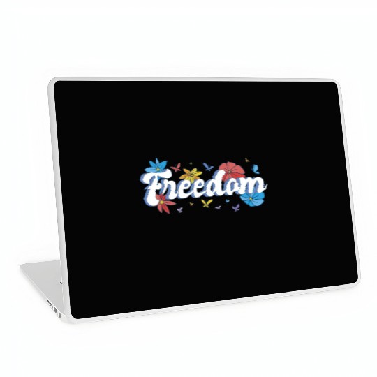 Freedom flowers butterflies liberty design Laptop Skins