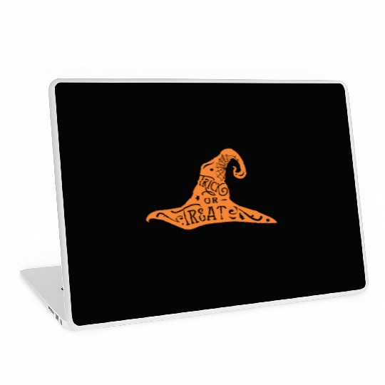 Witch Hat Trick Or Treat Halloween Holiday Laptop Skins
