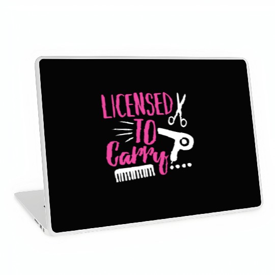 Licensed To Carry Hairdresser Pun Gun Laptop Skins