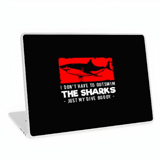 Great White Shark Ocean Swimming Laptop Skins