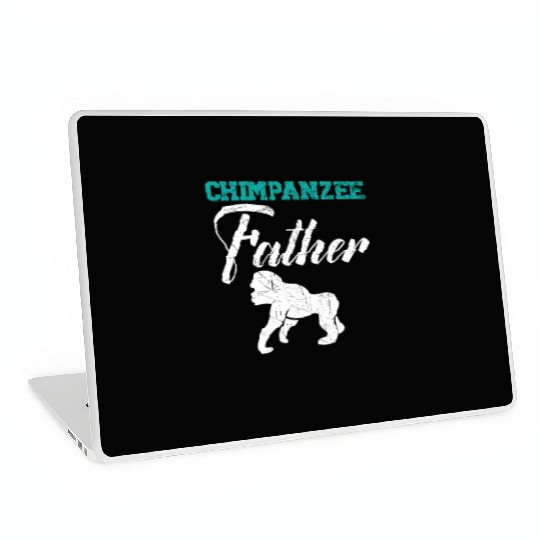 Chimpanzee Father Monkey Wildlife Animal Zookeeper Laptop Skins