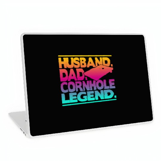 Husband Dad Cornhole Legend Classic Laptop Skins