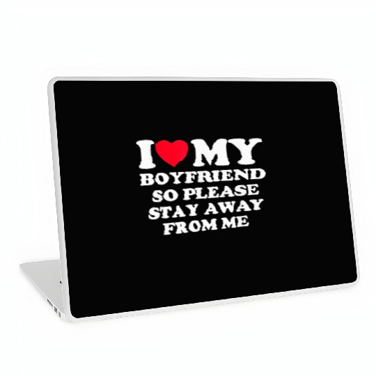 I Love My Boyfriend Laptop Skins
