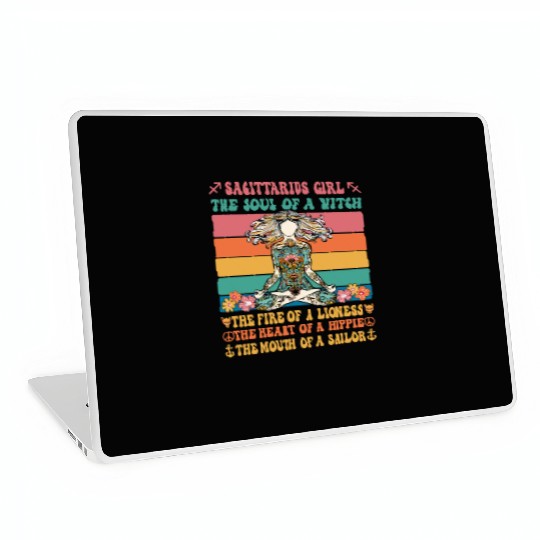 Sagittarius Girl Astrology Sign Laptop Skins