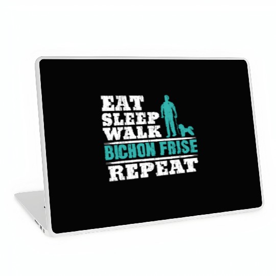 Eat Sleep Walk Bichon Frise Repeat Dog Lover Laptop Skins