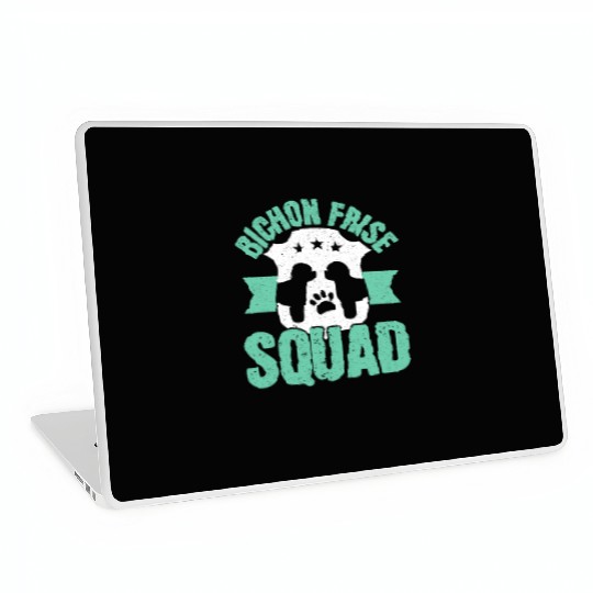 Bichon Frise Squad Dog Lover Puppy Paw Love Laptop Skins