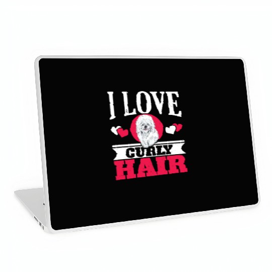 I Love Curly Hair Bichon Frise Dog Lover Puppy Paw Laptop Skins