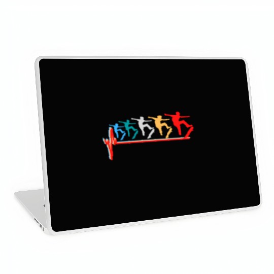 Skateboard Skater Heartbeat Love Retro Vintage Laptop Skins