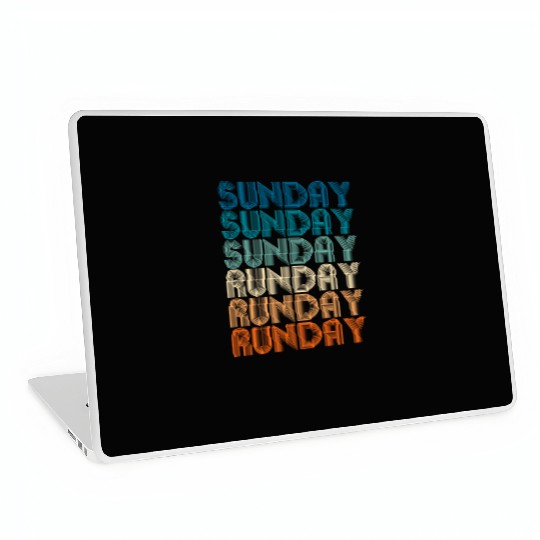 Sunday Runday Vintage Retro Fitness Training Laptop Skins