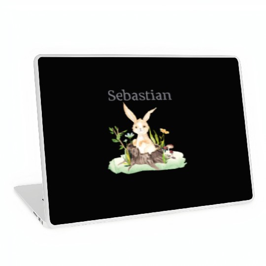 Waldtier Reh Hase Hedgehog Flowers Name Sebastian Laptop Skins