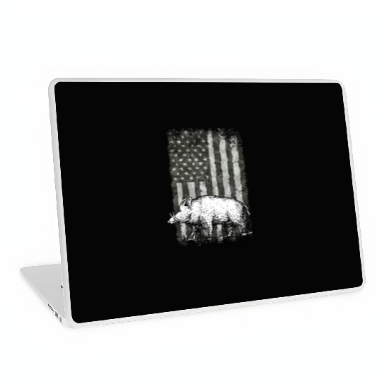 Patriotic Wild Boar Hunting Season For Hog Laptop Skins