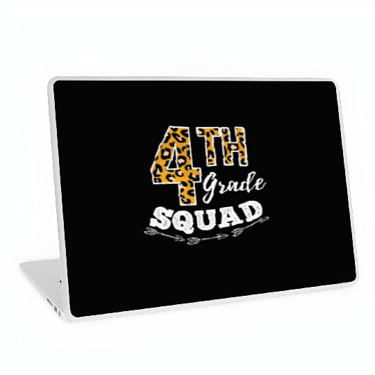 4th Grade Squad Leopard 4th Grade Teacher Laptop Skins
