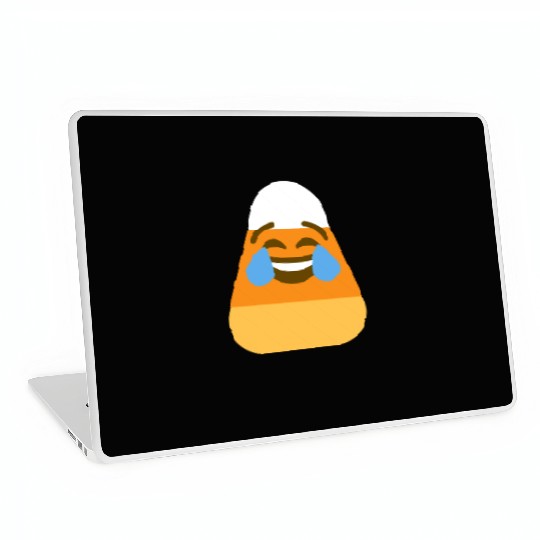 Laughing Candy Corn Halloween Costume Laptop Skins