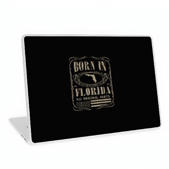 Vintage America US States Born Florida Laptop Skins