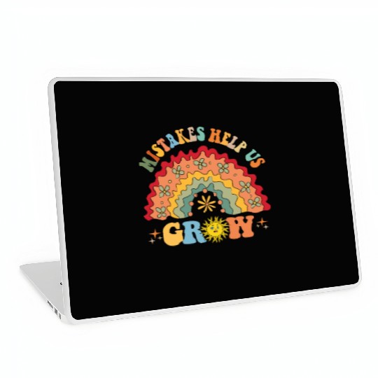 Mistakes Help Us Grow Groovy Growth Mind Laptop Skins
