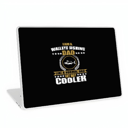 Walleye Fishing Dad For Men Laptop Skins